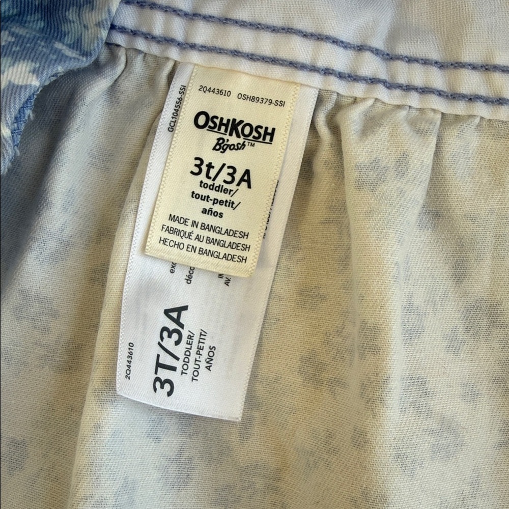 OshKosh B'gosh Floral Overall Dress Size 3T - Picture 4 of 5